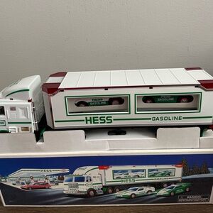 NEW-Hess 1997 toy truck and racers